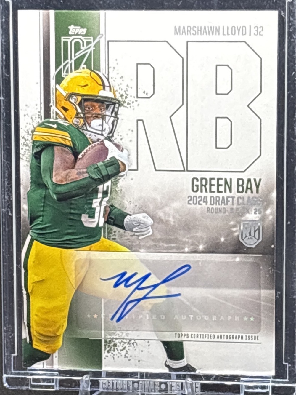 Topps Marshawn Lloyd Rookie Autograph Football Card